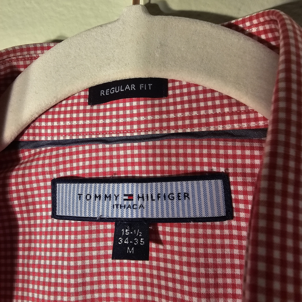 Tommy Hilfiger Red Checkered Men's Shirt
